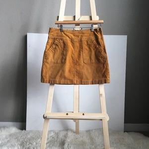 Prana Canyon Cord Corduroy Mustard Yellow Skirt